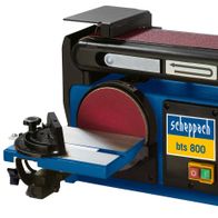 Band- und Tellerschleifmaschine bts 800 von Scheppach, Modell CH, von vorne gezeigt.