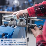 Scheppach-Schleifvorrichtung für gerade Klingen von Scheren oder Heckenscheren