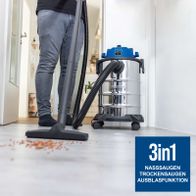 3-in-1-Fußabsauger mit Nass-, Trockenabsaugfunktion und Ausblasfunktion für Reinigung von Böden