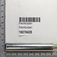 Steckbolzen (Scheppach) mit Beschriftung und Barcode