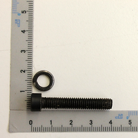 Zylinderschraube M6x35, Ansicht von der Seite. Länge 35 mm.