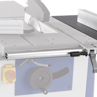 Scheppach-Tischverbreiterung mit integriertem Führungssystem für Materialausrichtung