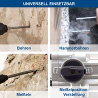 Werkzeuge für Bohren, Hammerschlagen und Meißeln mit universeller Verstellposition für Scheppach-Bohrhämmern
