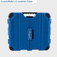 Kunststoffkoffer mit verstärkten Ecken und stabilen Seitenrippen für Transport und Lagerung, Scheppach