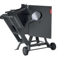Wippkreissäge mit 700-mm-Sägeblatt, mobiler Stand mit Lenkradverstellung