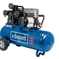 Scheppach Kompressor HC550TC, 3 PS, 550 l/min, 100 Liter, seitliche Ansicht.