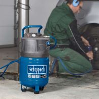 Scheppach-Kompressor HC24V mit 24-Liter-Kessel, ölfrei und wartungsarm, 10 bar Druck, 1500 Watt Leistung