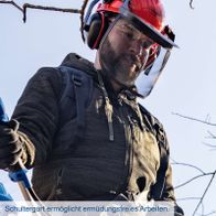 Schultergurt für ermüdungsfreies Arbeiten beim Einsatz der Akku-Freischneider