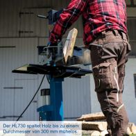 Hydraulischer Holzspalter HL730 mit Spaltgutlänge von 495 mm und Spaltdurchmesser bis 300 mm