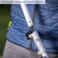 Toolwechselmechanismus für Akku-Multifunktionsgerät ohne Werkzeug