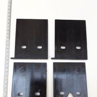 Vierteilige Kunststoffführung mit integrierten Führungsleisten und Bohrungen für Montage