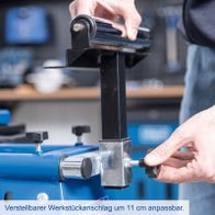 Verstellbarer Werkstückanschlag mit 11 cm Anpassungsmöglichkeit für präzise Positionierung
