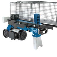Holzspalter HL760L von Scheppach, seitliche Ansicht. Der Holzspalter hat eine Spaltkraft von 7 Tonnen und eine Leistung von 2200 Watt. Er kann Holzlängen bis zu 520 mm und Durchmesser bis zu 250 mm verarbeiten.