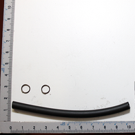 Scheppach-Schlauchstück mit passender Schelle und Ringelementen für Schlauchverbindung