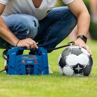 Portable Luftkompressor mit Zeigeranzeige und Schlauch für Sportball aufblasbar, inkl. Zubehörset