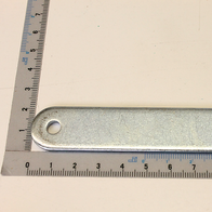 Stützeisen von Scheppach, gezeigt von der Seite, Länge ca. 10 cm.