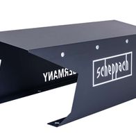 Scheppach Garage für Rasenmähroboter RoboHome, Ansicht von der Seite.