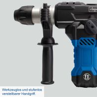 Ergonomischer, verstellbarer Griff für komfortables Arbeiten ohne Werkzeug- oder Stufenlosigkeit