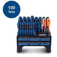 100er Schraubendreher-Set mit Sortiersystem und Ergänzungswerkzeug inkl. Schraubendreher, Zangen und Bohrer