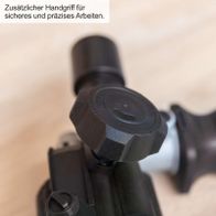 Ergonomischer Handgriff für präzises und sicheres Arbeiten mit der Schleifmaschine