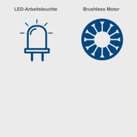 LED-Arbeitsleuchte und Brushless-Motor für Akku-Bohrhammer BC-RHD230-X
