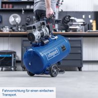 Scheppach-Kompressor mit 50-Liter-Kessel und 1,5 PS, inkl. Transportvorrichtung für einfachen Transport
