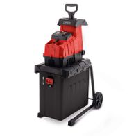 Elektro-Gartenhäcksler Scheppach mit Transportwagen und Fangbox für 56 Liter