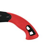 Astsäge mit Gürteltasche scheppach (DIY), Ansicht von der Seite.