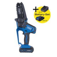 Scheppach-Pilzschere mit Batterie-Set (2.0 Ah und 2.4 Ah) für präzise Schnitte