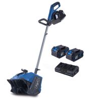 Scheppach Akku-Schneefräse mit Akkus und Ladegerät – Set mit 40 cm Arbeitsbreite und Brushless-Technik
