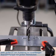 Tischbohrmaschine mit 127 mm Ausladung für präzise Bearbeitung großer Werkstücke