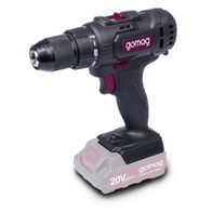 Akku-Bohrschrauber GO-BS45 gomag, Ansicht von der Seite, 20V Serie, 2.0 Ah Li-Ion Akku.