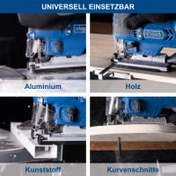 Universal einsetzbare Werkzeugschneiden für Aluminium, Holz, Kunststoff und Kurvenschnitte