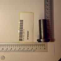 Antriebsstummel (Teil 14) mit Beschriftung und Barcode