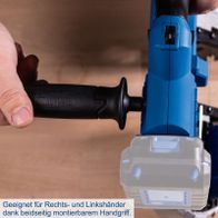 Ergonomischer Handgriff für Rechts- und Linkshänder montierbar