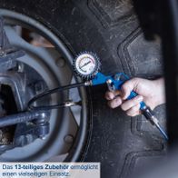 Set mit 13 Teilen für vielseitige Anwendung eines Scheppach-Kompressors