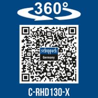 360°-Drehfunktion für präzise Einstellungen des Scheppach-Werkzeugs C-RHD130-X