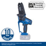 Scheppach Akku-Gehölzschneider mit 10 Jahre Garantie, inkl. 2Ah Akku und 2,4A Ladegerät, 20V-Batterieplattform