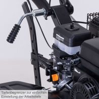 Tiefenbegrenzungseinrichtung für Arbeitstiefeeinstellung einer Scheppach-Motorhacke