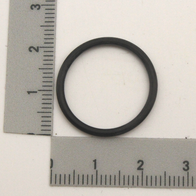 Ein O-Ring mit einem Durchmesser von 23 mm und einer Dicke von 2 mm, von oben fotografiert.