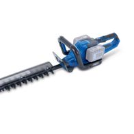 Akku Heckenschere BC-HT720-X von Scheppach, seitliche Ansicht.