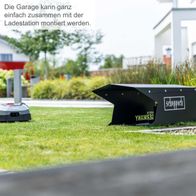 Die Garage kann ganz einfach zusammen mit der Ladestation montiert werden.