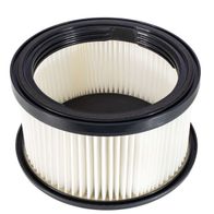 Faltenfilter AVC20 von Scheppach, inkl. Metallabdeckung, von oben gezeigt.