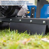 Sicherheitsabdeckung gegen unkontrolliertes Abwerfen von Holzspänen