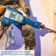 Scheppach-Abruchhammer AB1900 mit präziser Schlagkraft und zuverlässiger Leistung bei schweren Abbrucharbeiten