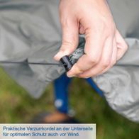 Praktische Verzurrkordel für optimale Unterseitebefestigung mit Windschutz