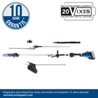 Scheppach Akku-Multifunktionswerkzeug BC-MFH400-X mit 10-jähriger Garantie, inkl. Akkus und Ladegerät, Batterie-Multifunktionsset mit 20V-Plattform