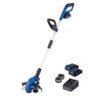 Akku-Rasentrimmer mit 3 Meter Fadenlänge, 270 mm Höhenverstellbarkeit, inkl. Akkus und Ladegerät