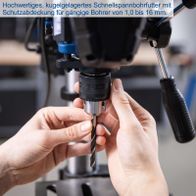 Kugelgelagerter Schnellspannbohrfutter mit Schutzabdeckung für Bohrer von 1,0 bis 16 mm