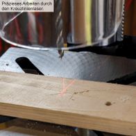 Präzises Arbeiten mit Kreuzlinienlaser auf Scheppach-Bohrmaschine